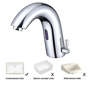 1 Hole Vanity Vessel Sink Bathroom Sensor Motion Faucet Touchless Faucet Chrome - Trend Times Toy Stores