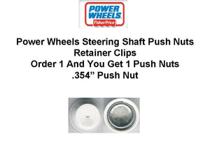 Power Wheels Steering Wheel Push Cap with 0.354 Retainer Nut, Black or White Trend Times 1