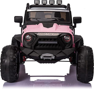 24V 2-Seater Kids Ride-On Truck Car with 2×200W Motors, Remote Control, LED Lights, and 3 Speeds Trend Times 15