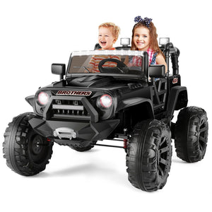 24V 2-Seater Kids Ride-On Truck Car with 2×200W Motors, Remote Control, LED Lights, and 3 Speeds Trend Times 26