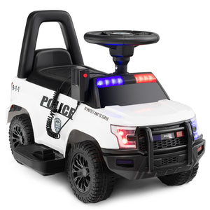 2-in-1 6V Kids Ride-On Police Car and Toddler Push Car with Megaphone, Siren, and Music Trend Times Variant 0