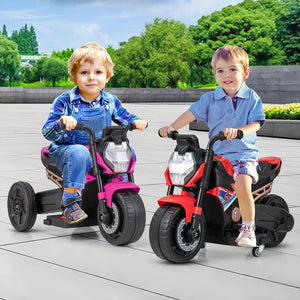 2-in-1 Kids Electric Motorcycle with Detachable Training Wheels, Headlight, and Horn Trend Times 3