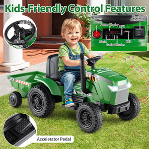 2-in-1 Kids Ride-On Tractor with 12V Battery and Remote Control Toy Car Trend Times 5