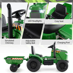 2-in-1 Kids Ride-On Tractor with 12V Battery and Remote Control Toy Car Trend Times 8