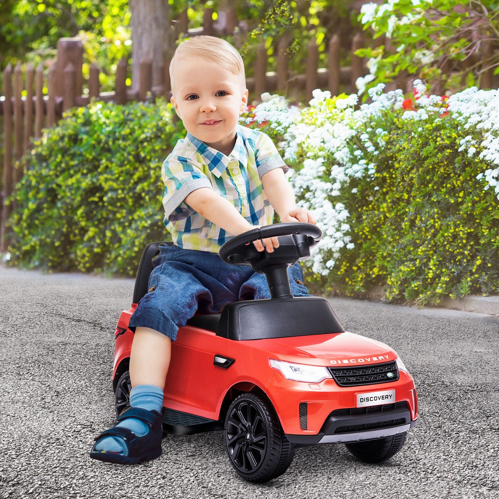 Licensed 6V Red Land Rover Ride-On Sliding Car for Kids Trend Times 0