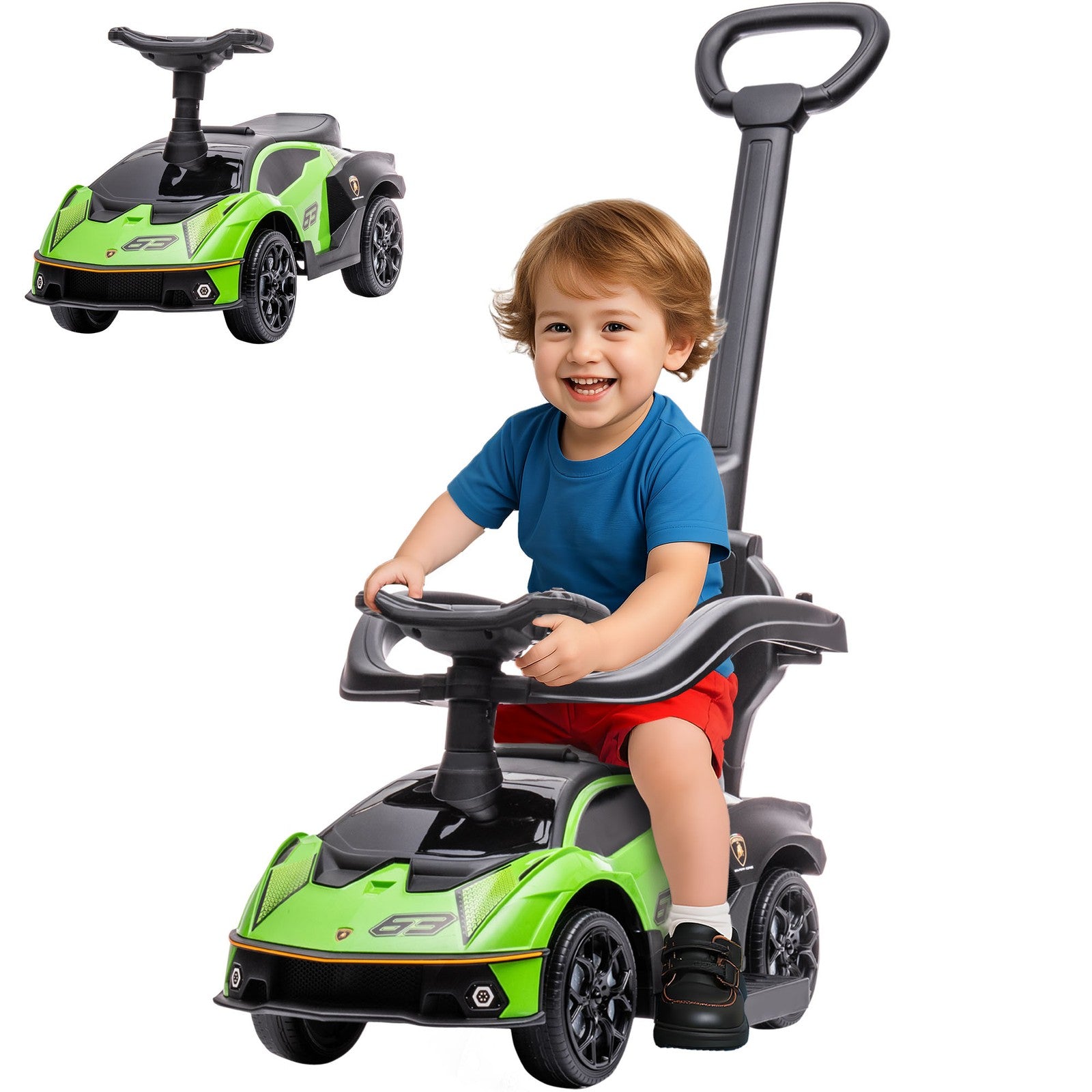 Ride-On Push Car Essenza SCV12 Licensed Toddler Sliding Manual Green Trend Times 0