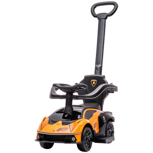 2-in-1 Ride-On Push Manual Toddler Sliding Car Orange Licensed Model SCV12 Trend Times 3