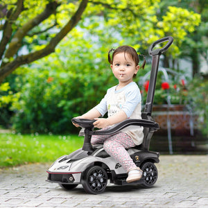 2-in-1 Licensed Toddler Ride-On Push and Sliding Car with Manual Music Features Trend Times 8