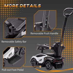 2-in-1 Licensed Toddler Ride-On Push and Sliding Car with Manual Music Features Trend Times 9