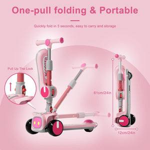 2-in-1 Kids Scooter with 5-in-1 Drum Set Trend Times 8