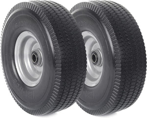 2-Pack 10-Inch Flat-Free Solid Wheels for Utility Equipment Trend Times 2