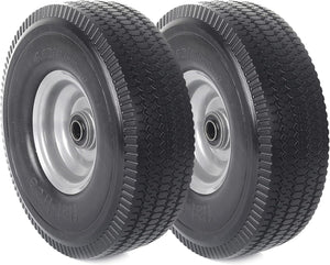 2-Pack 10-Inch Solid Wheels with Extra Bearings for Utility Equipment Trend Times 2