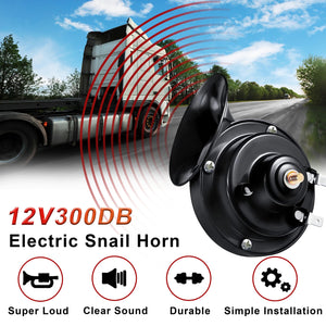 2 Pack 12V Super Loud Electric Snail Car Horns for Motorcycles and Trucks Trend Times 6