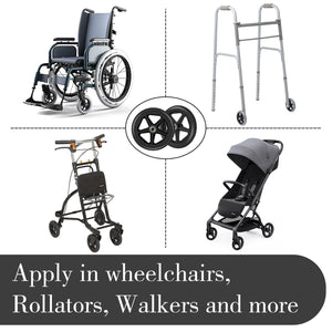 2 Pack 6 Inch Replacement Front Wheels for Wheelchairs Walkers and Rollators Trend Times 5
