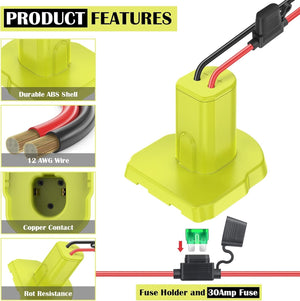 2-Pack 18V Battery Adapter with Fuses and Terminals for DIY Projects Trend Times 4