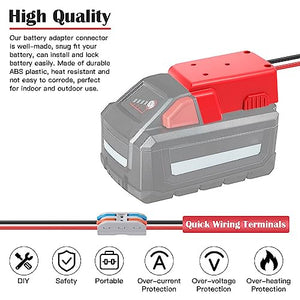 2-Pack 18V Power Wheel Battery Adapter for M18 Milwaukee Tools Trend Times 2