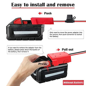2-Pack 18V Power Wheel Battery Adapter for M18 Milwaukee Tools Trend Times 7