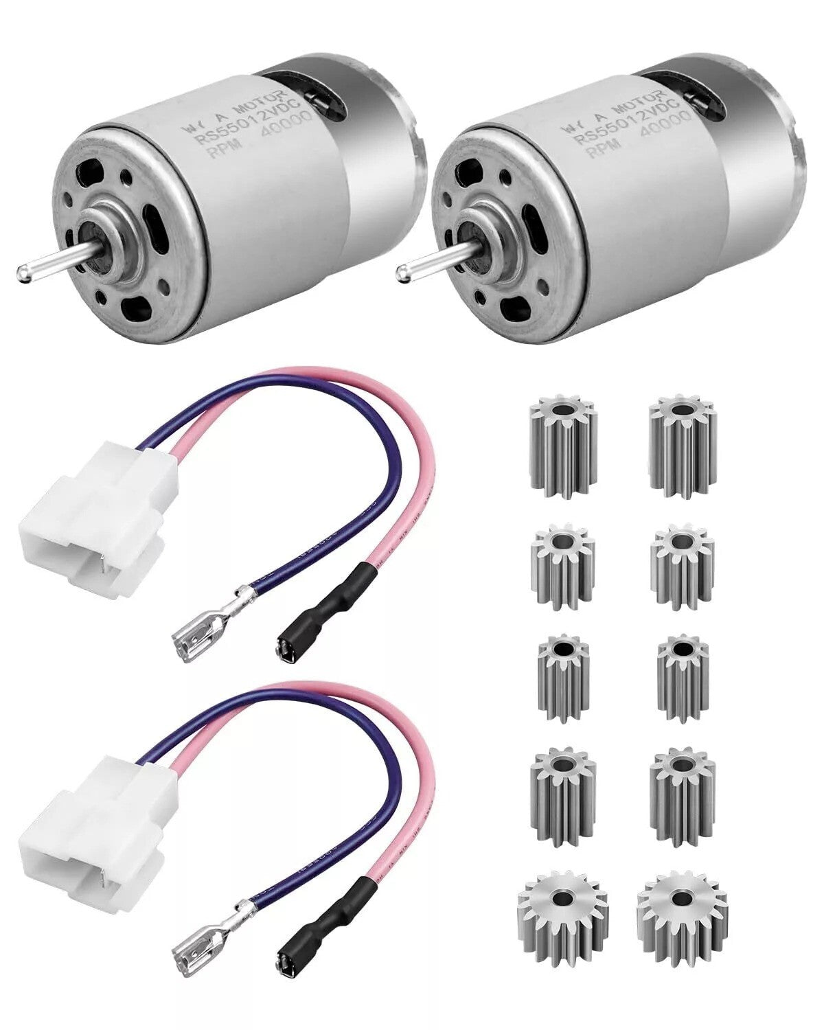 2 Pcs 12V RS550 Electric Motor 40000RPM High-Speed Drive Engine for Power Wheel Trend Times 0