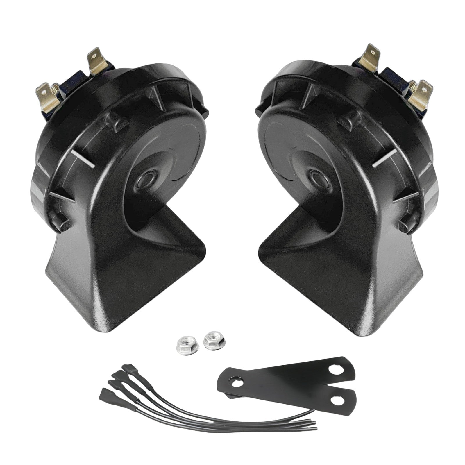 2 PCS 12V Super Loud Electric Snail Horn Kit Dual Tone Universal Air Horn Trend Times 0