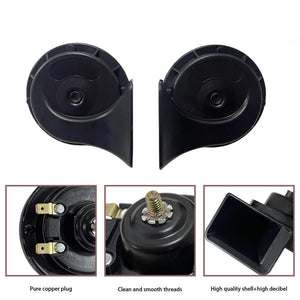 2 PCS 12V Super Loud Electric Snail Horn Kit Dual Tone Universal Air Horn Trend Times 1