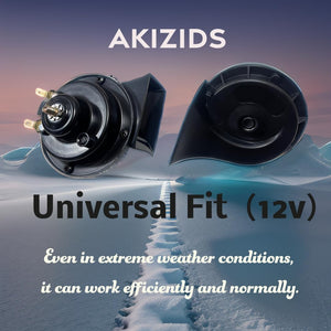 2 PCS 12V Super Loud Electric Snail Horn Kit Dual Tone Universal Air Horn Trend Times 5