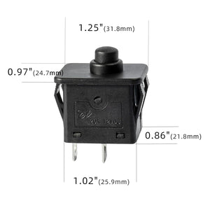 2 Pcs 6V/12V 2-Pin Plunger Power Wheel Foot Pedal Switch for Accelerator Control Trend Times 1