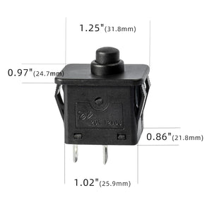 2 Pcs 6V 12V 2-Pin Plunger Type Power Wheel Foot Pedal Switch Accelerator Trend Times 1