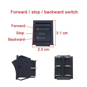 6V-12V Forward Reverse Switch Replacement for Kids Ride-On Toy Car Trax Trend Times 4