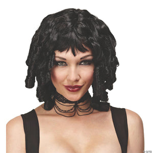adults black curly short wig~mr177161