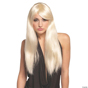 adults blonde long diva wig with bangs~mr179513