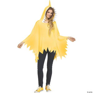 adults shark poncho yellow~fw90793yw