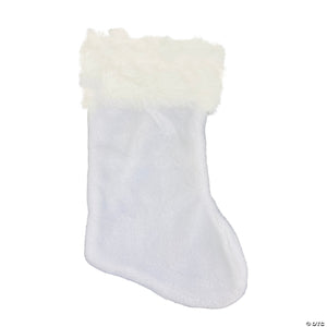21 white santa christmas stocking~ae3221w