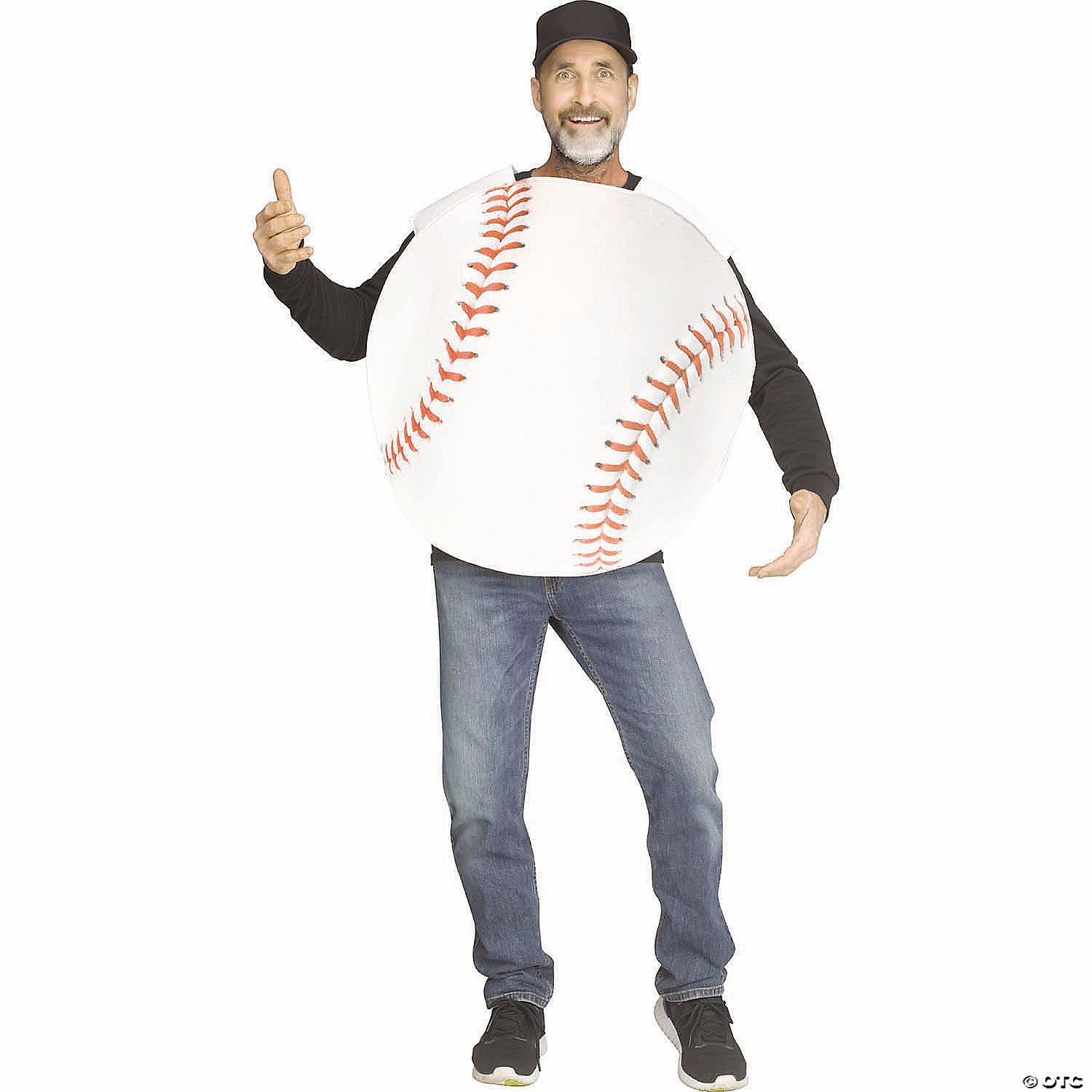 adults baseball sport ball polyester tunic costume one size~fw137604b