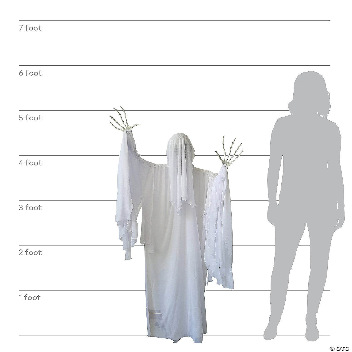 53 animated life size clawing ghost halloween decoration~ss62244-a06