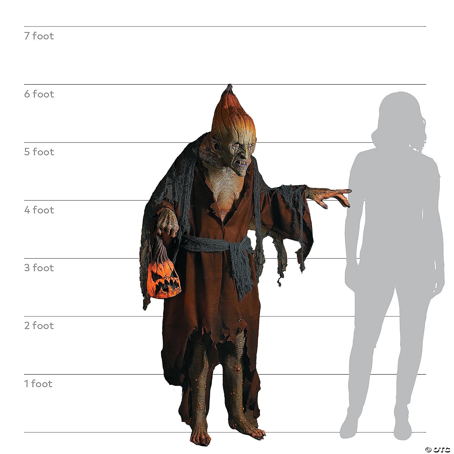 6 ft pumpkin witch~du2947-a06