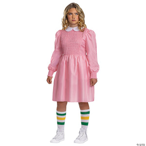 kids classic stranger things eleven pink dress costume extra large~dg123659j-a01