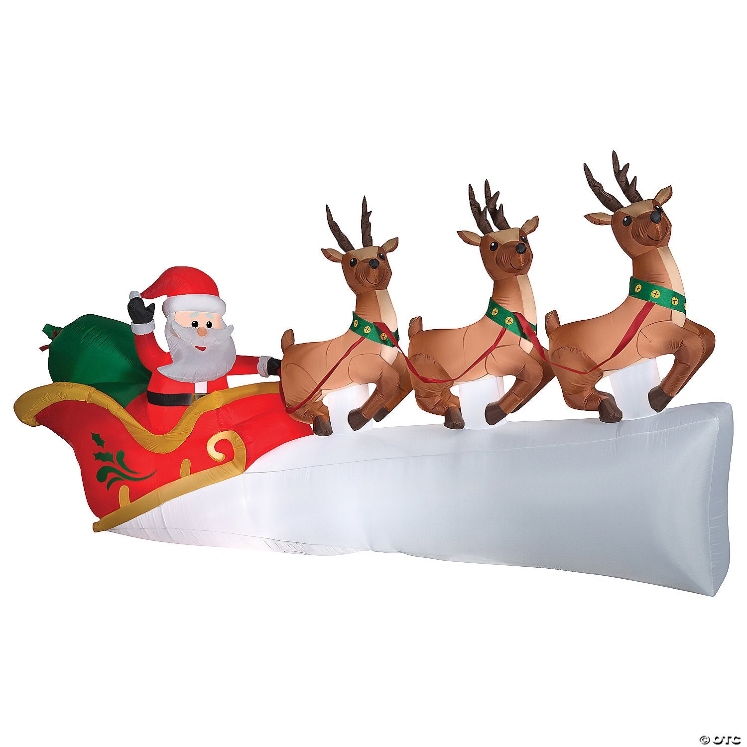 airblown& 174 santa in sleigh scene 68 inflatable christmas outdoor yard decor~ss882517g