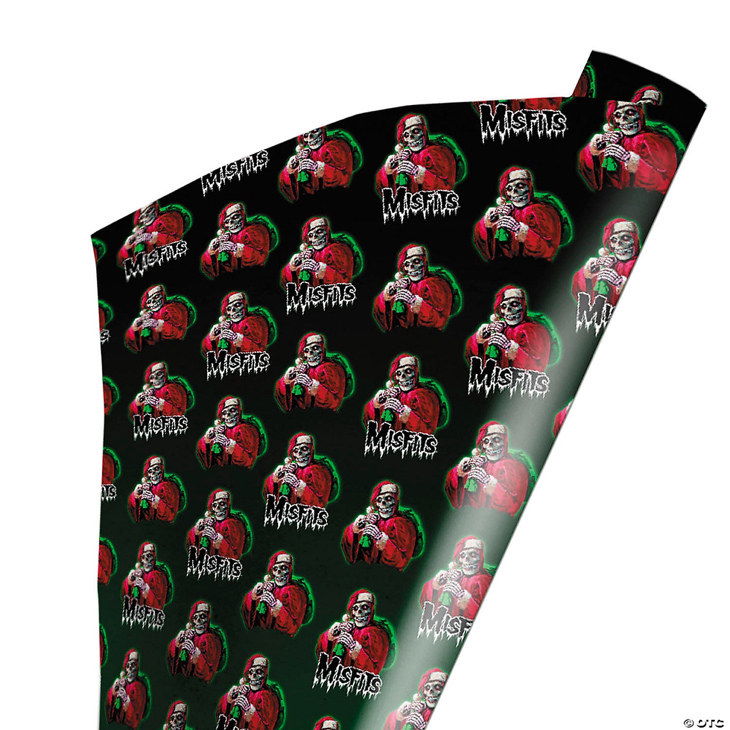 96 x 30 wrapped in terror misfits crimson cringle wrapping paper~masfcm110