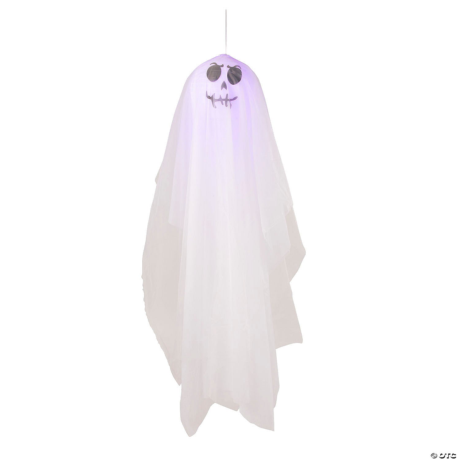 4 white light up smiling ghost hanging halloween decoration~atc00113-a01