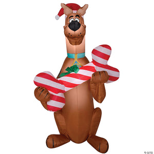 sup blowup inflatable scooby doo with bone & built in lights christmas outdoor yard decoration~ss112536g