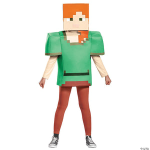 kids classic minecraft alex costume medium~dg65648k