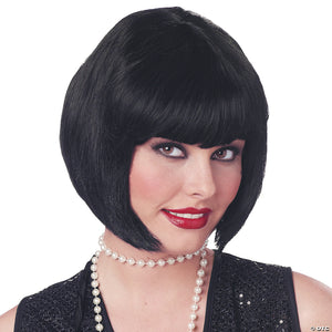 black short bob flapper wig~cc70098
