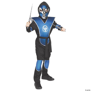 boy s blue chrome ninja halloween costume medium~fw134752bmd