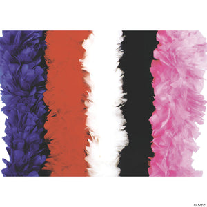 black turkey feather deluxe boa~bb35bk