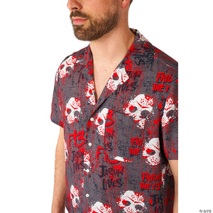 men s friday the 13th& 8482 short sleeve shirt large 44 46~osmh1009lg-a03