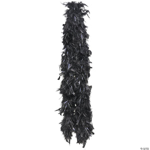chandelle boa with silver lurex~bb66bk