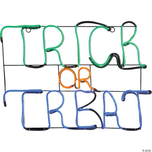 glowing neon led trick or treat sign~ss72893g-a01