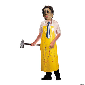 kids the texas chainsaw massacre& 8482 leatherface mask & costume set large~mattrl102
