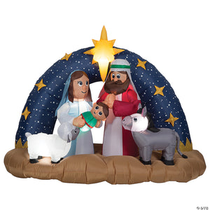 airblown& 174 snowy night nativity scene 78 inflatable christmas outdoor yard decor~ss882520g