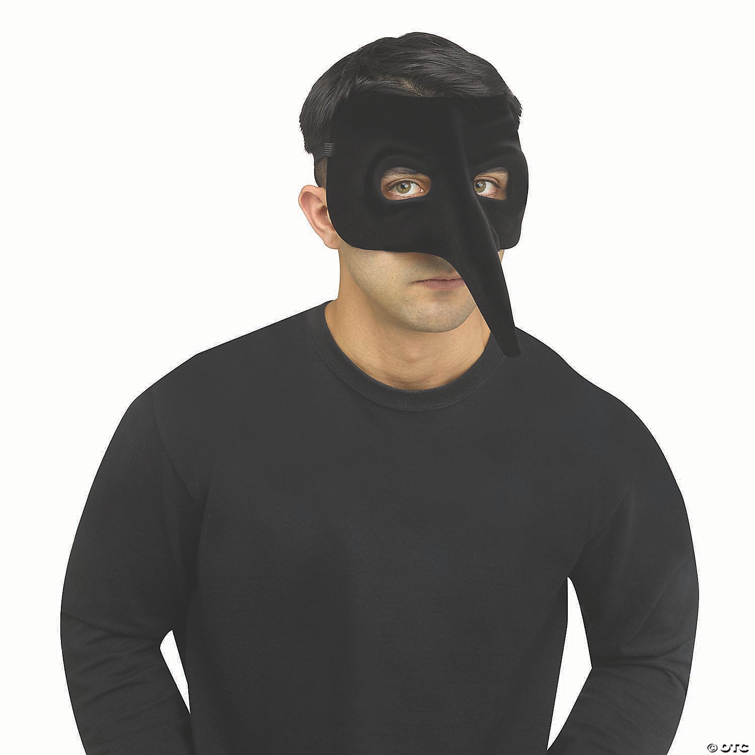 adults black velvet venetian raven half mask one size~fw93245